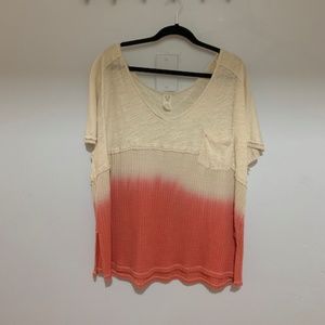 Free People Thermal Tie-Dye Short Sleeve